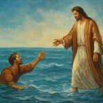 bible verse about peter walking on water