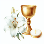 floral watercolor communion card printable